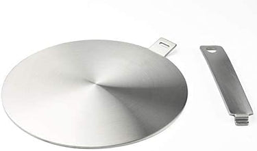 RUNZI - Adaptador de inducción, disco convertidor para placa de inducción, placa de difusión de calor, con mango y base separables, 20 cm